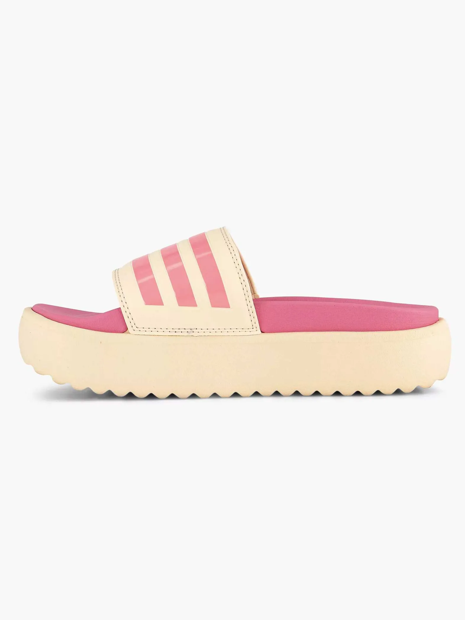 adidas Beige Adilette Platform-Dames Slippers