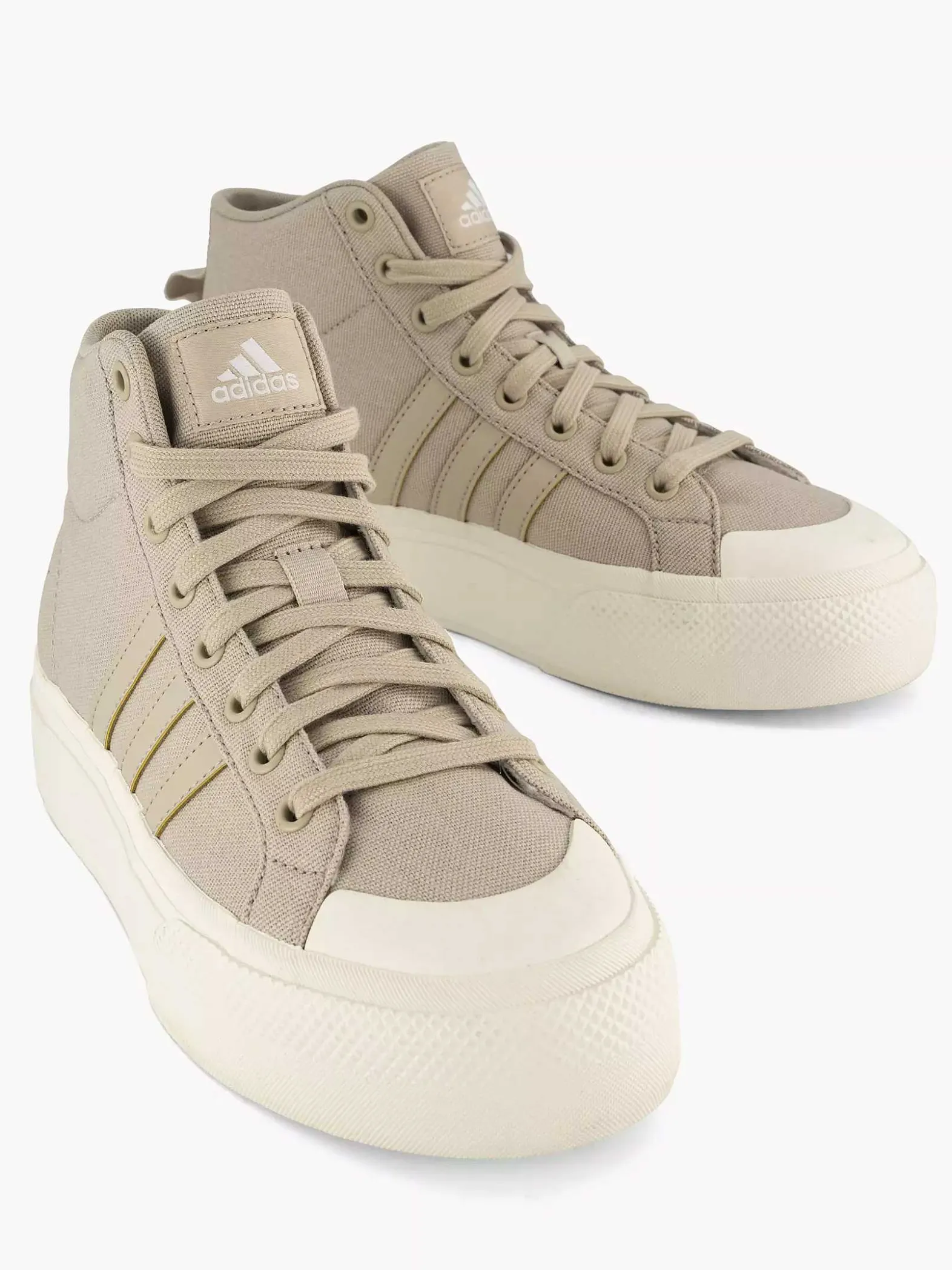 adidas Beige Bravada 2.0 Mid Platform-Dames Sneakers