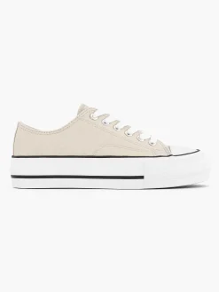 Graceland Beige Canvas Sneaker-Dames Sneakers