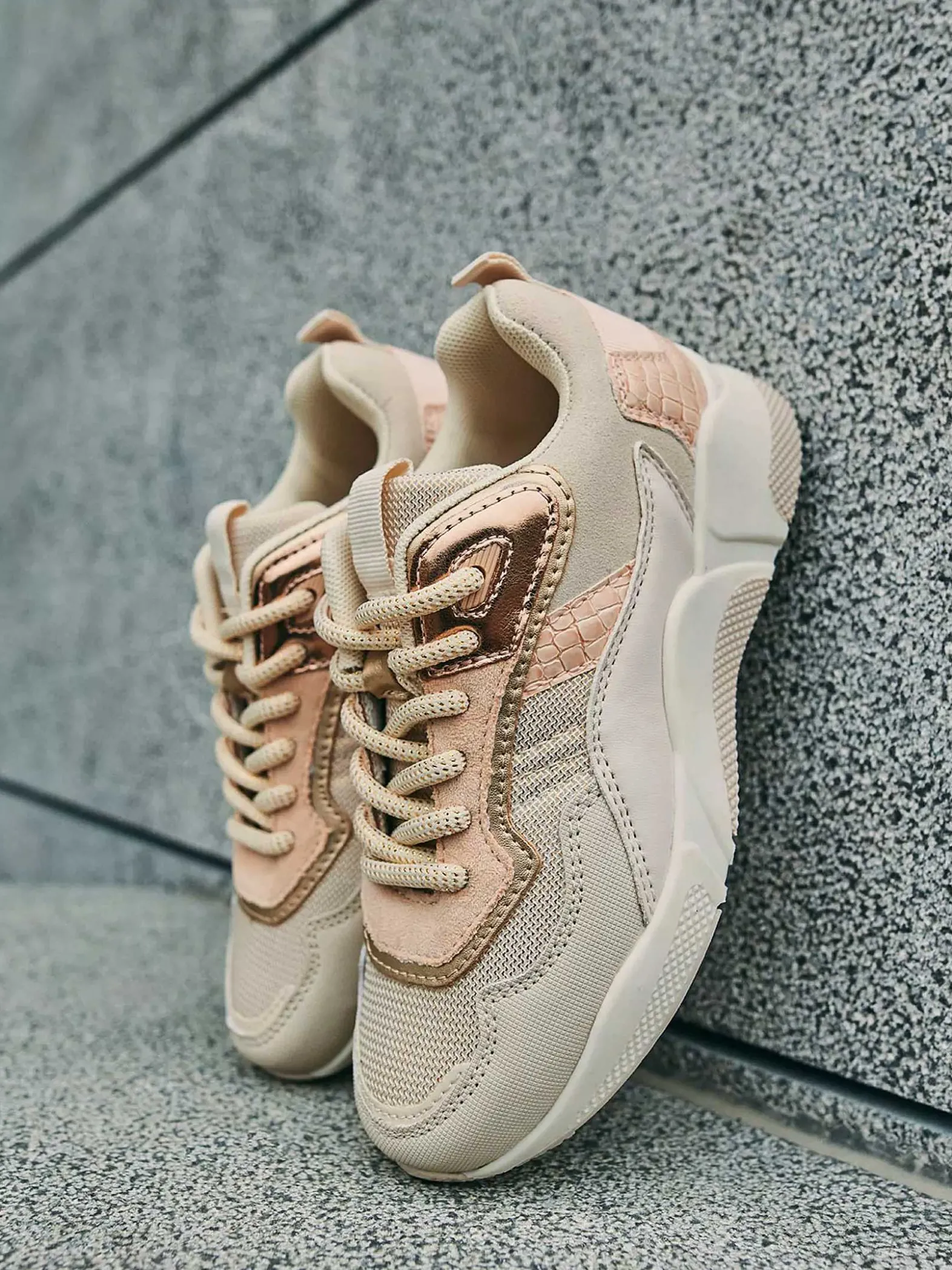 Graceland Beige Chunky Sneaker-Kinderen Jongensschoenen