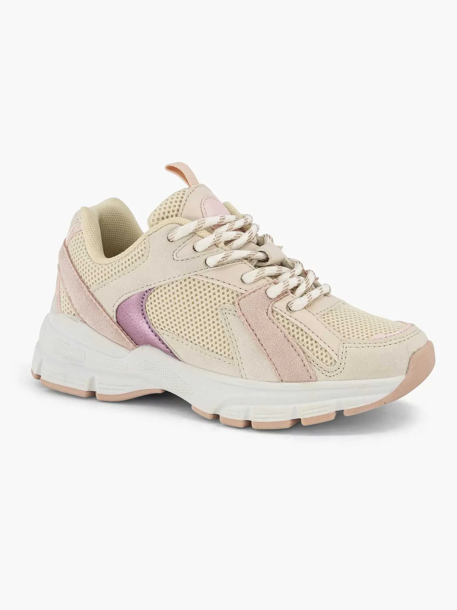 Oxmox Beige Chunky Sneaker-Kinderen Jongensschoenen
