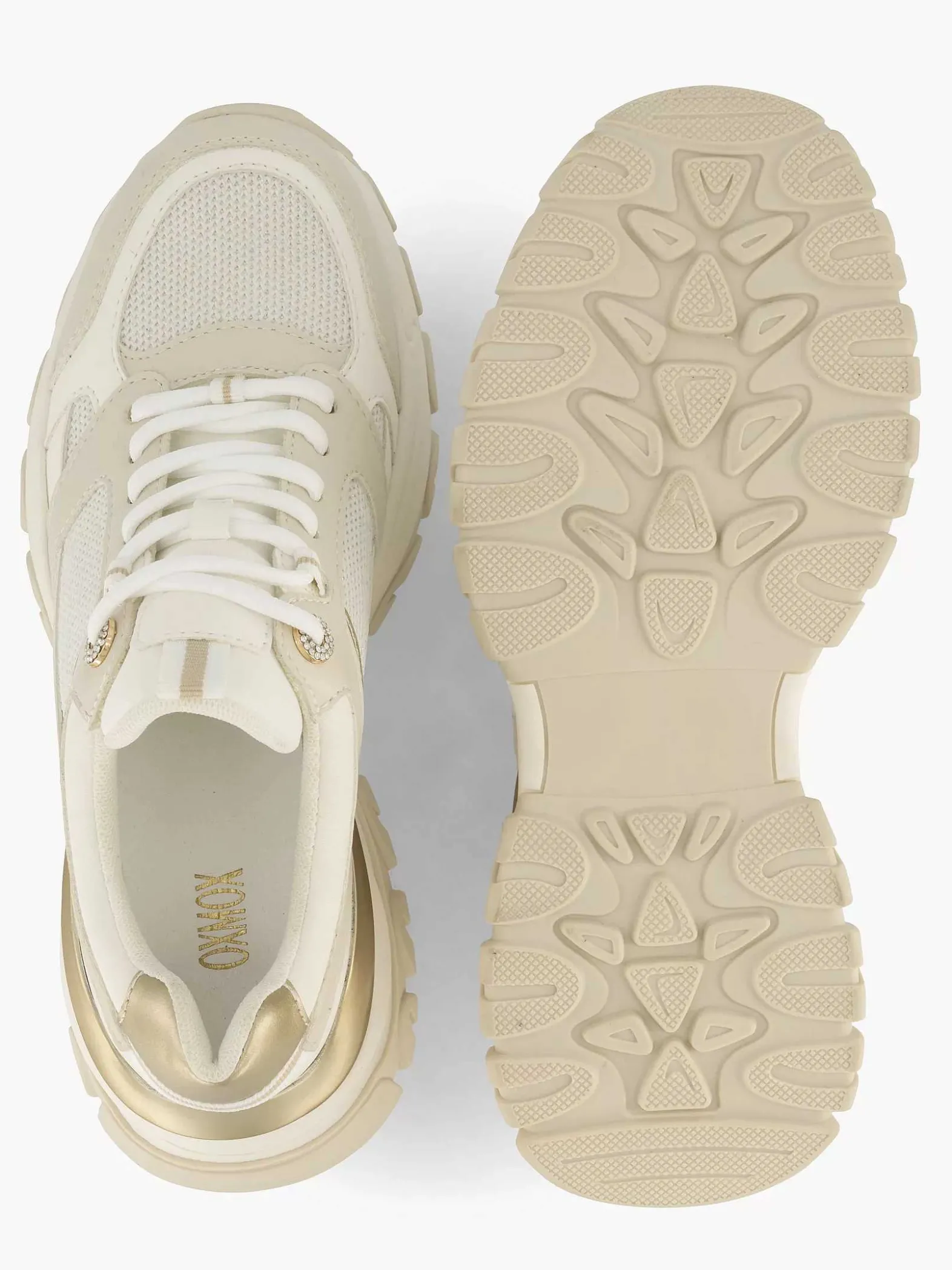 Oxmox Beige Chunky Sneaker-Dames Sneakers