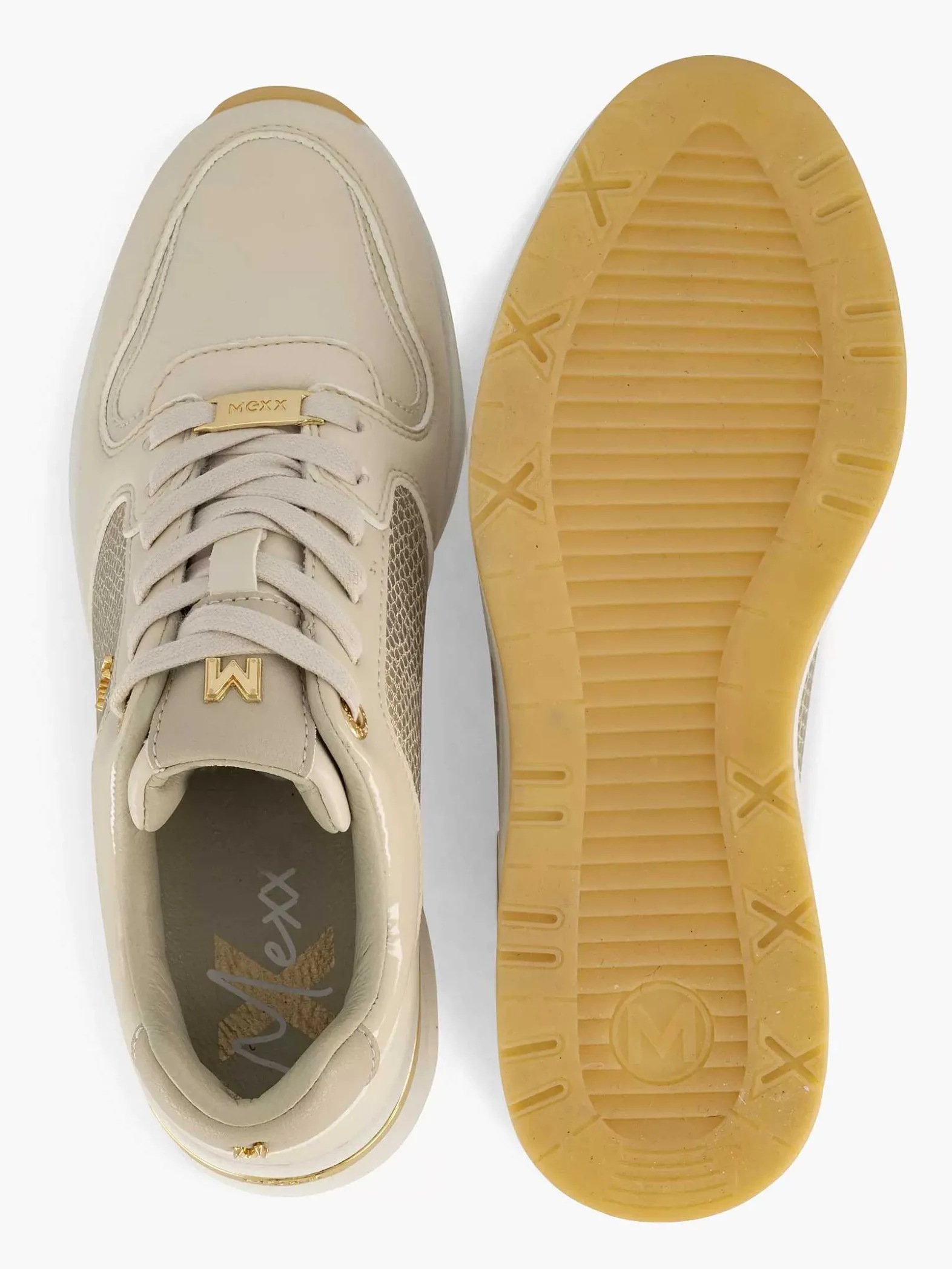 MEXX Beige Chunky Sneaker-Dames Sneakers