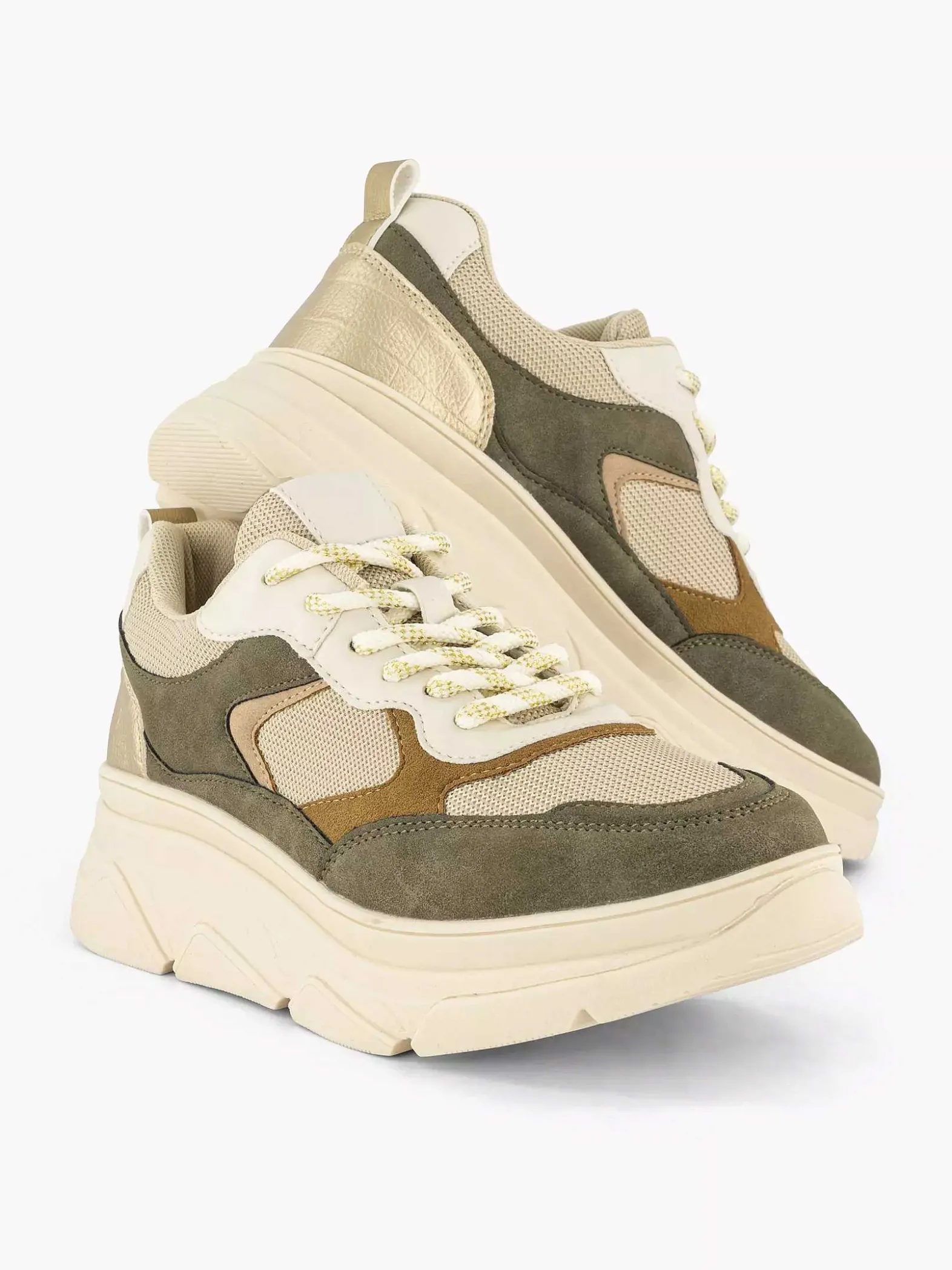 Graceland Beige Chunky Sneaker-Dames Sneakers