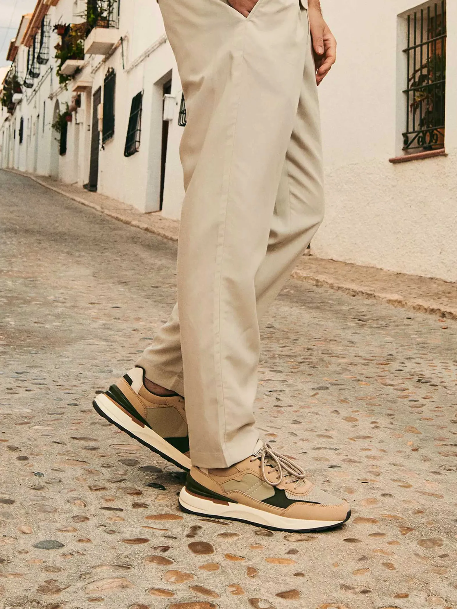 Oxmox Beige Chunky Sneaker-Heren Sneakers