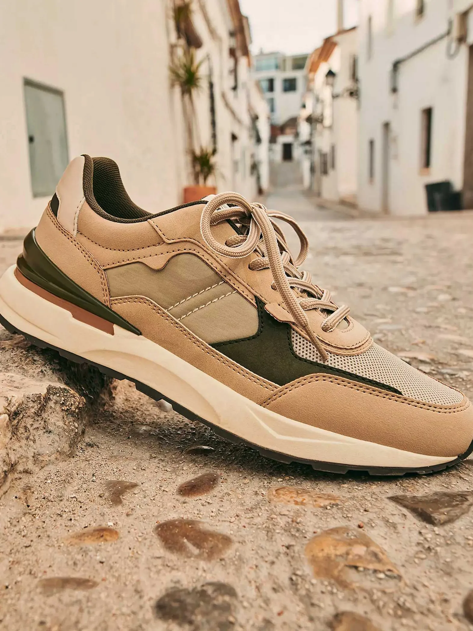 Oxmox Beige Chunky Sneaker-Heren Sneakers