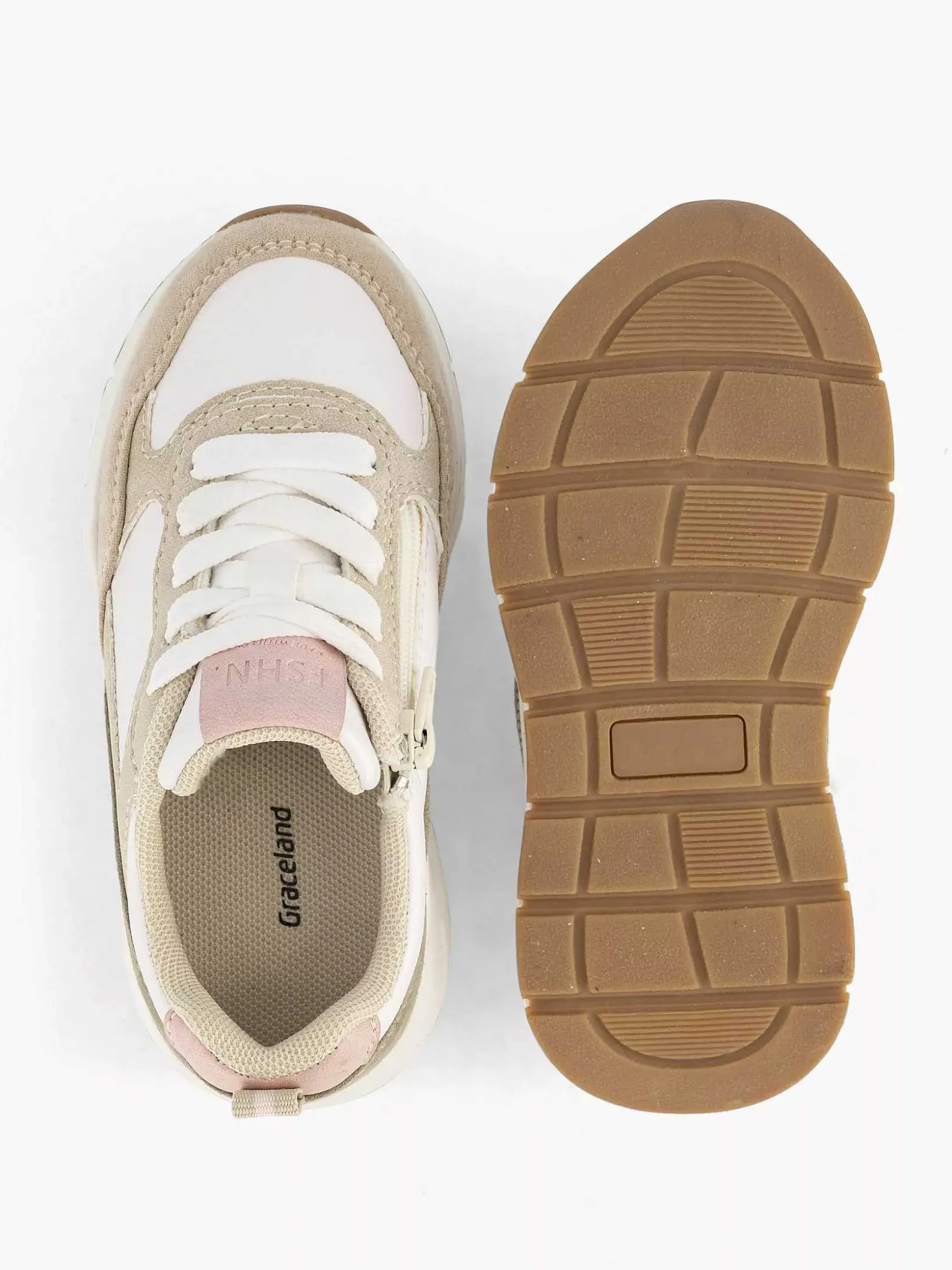Graceland Beige Chunky Sneaker-Kinderen Jongensschoenen