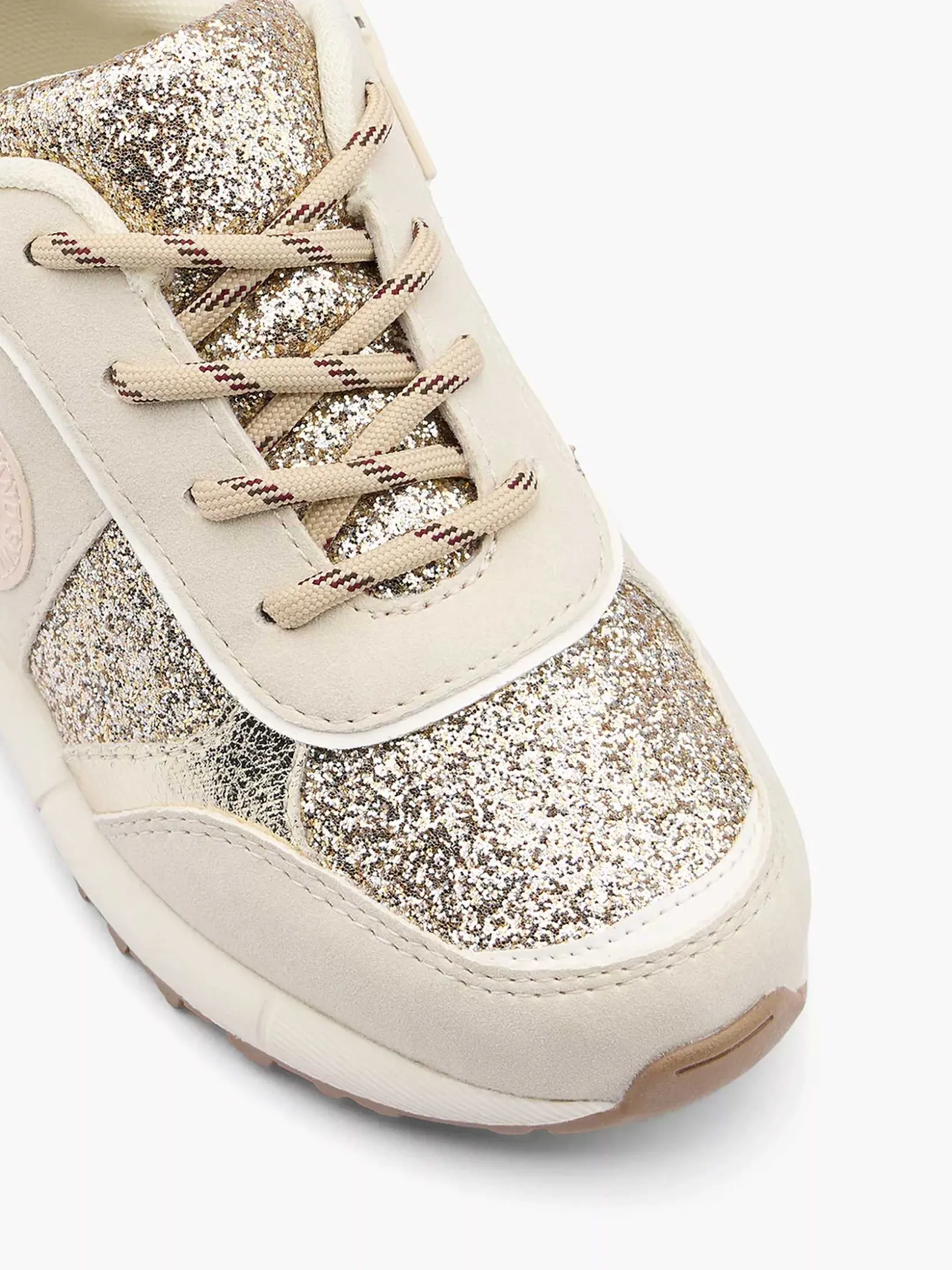 Graceland Beige Chunky Sneaker Glitters-Kinderen Jongensschoenen