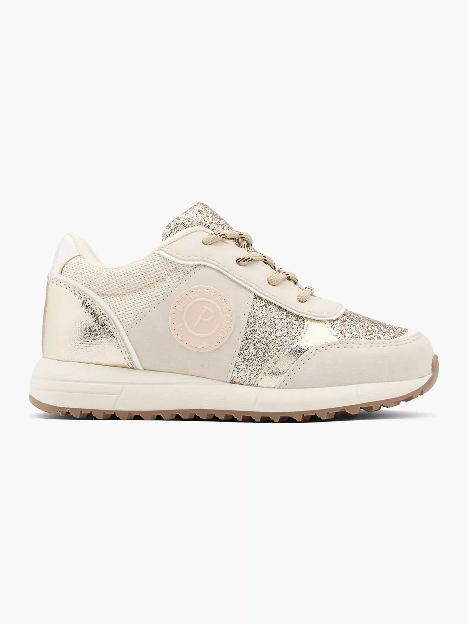 Graceland Beige Chunky Sneaker Glitters-Kinderen Jongensschoenen