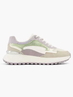 Graceland Beige Chunky Sneaker Glitter-Dames Sneakers