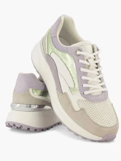 Graceland Beige Chunky Sneaker Glitter-Dames Sneakers