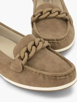 Easy Street Beige Comfort Instapper-Dames Comfort Schoenen
