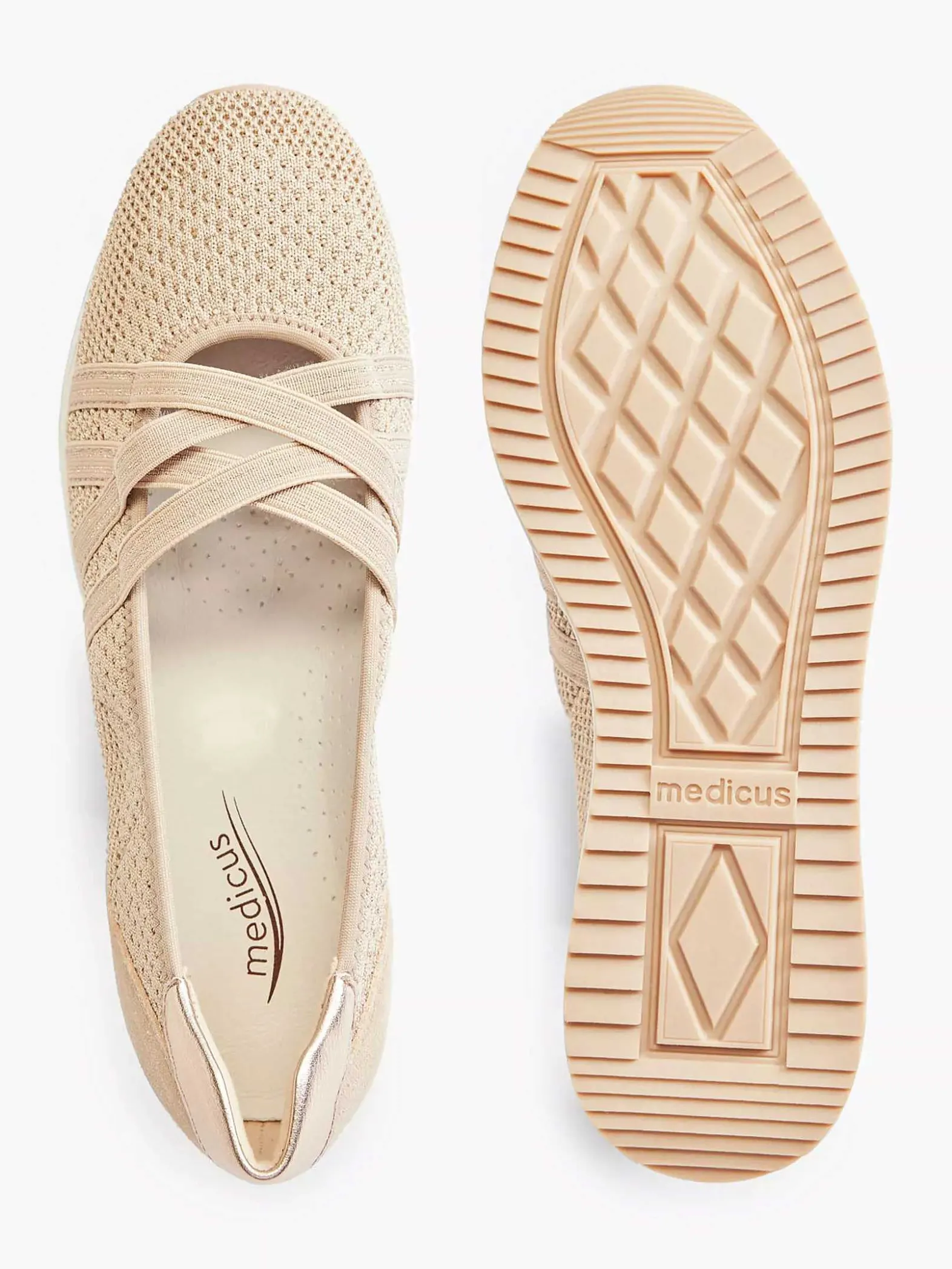 Medicus Beige Comfort Instapper-Dames Comfort Schoenen