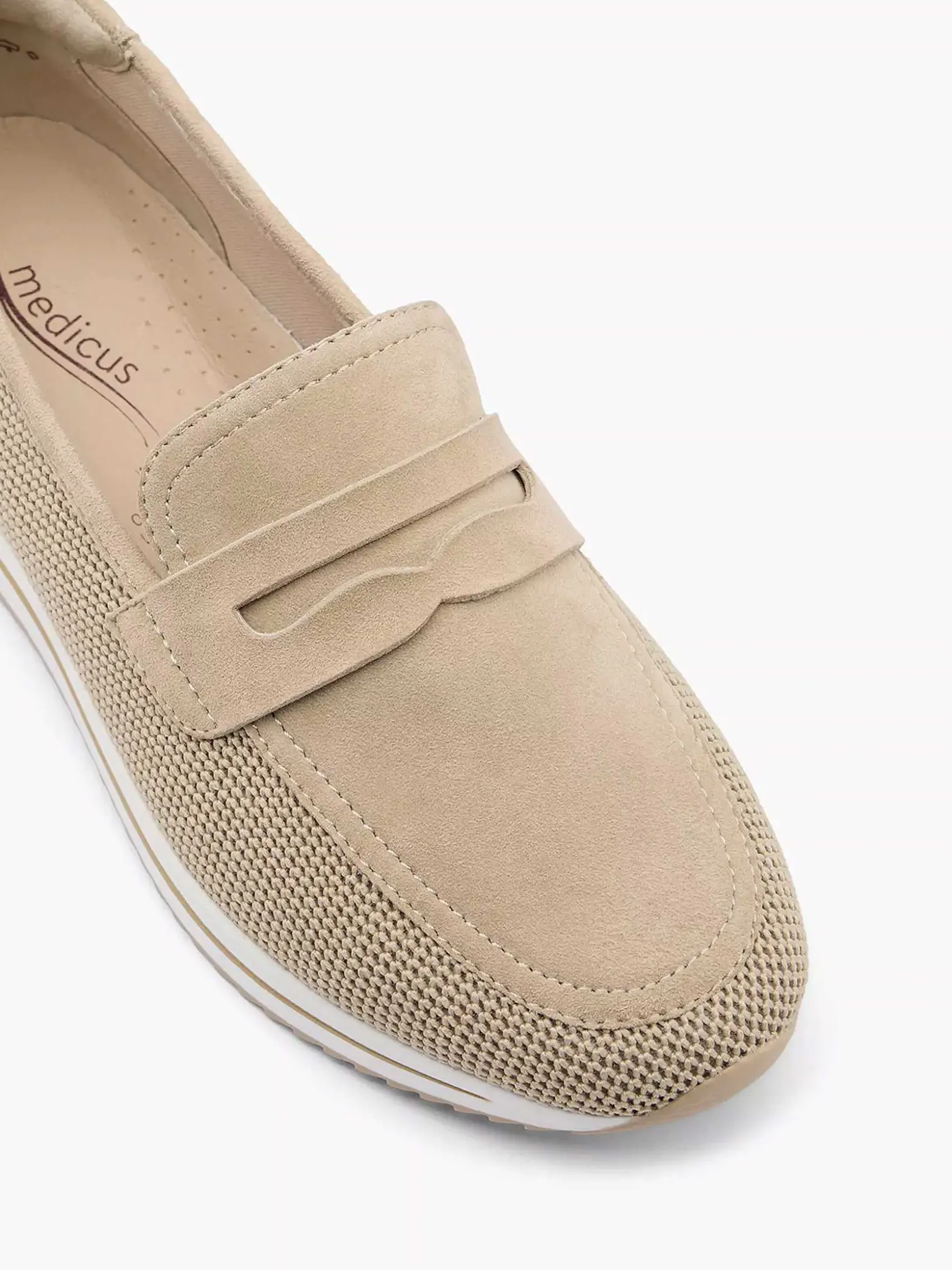 Medicus Beige Comfort Instapper-Dames Comfort Schoenen