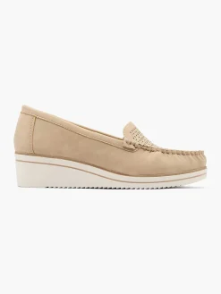 Easy Street Beige Comfort Instapper-Dames Comfort Schoenen