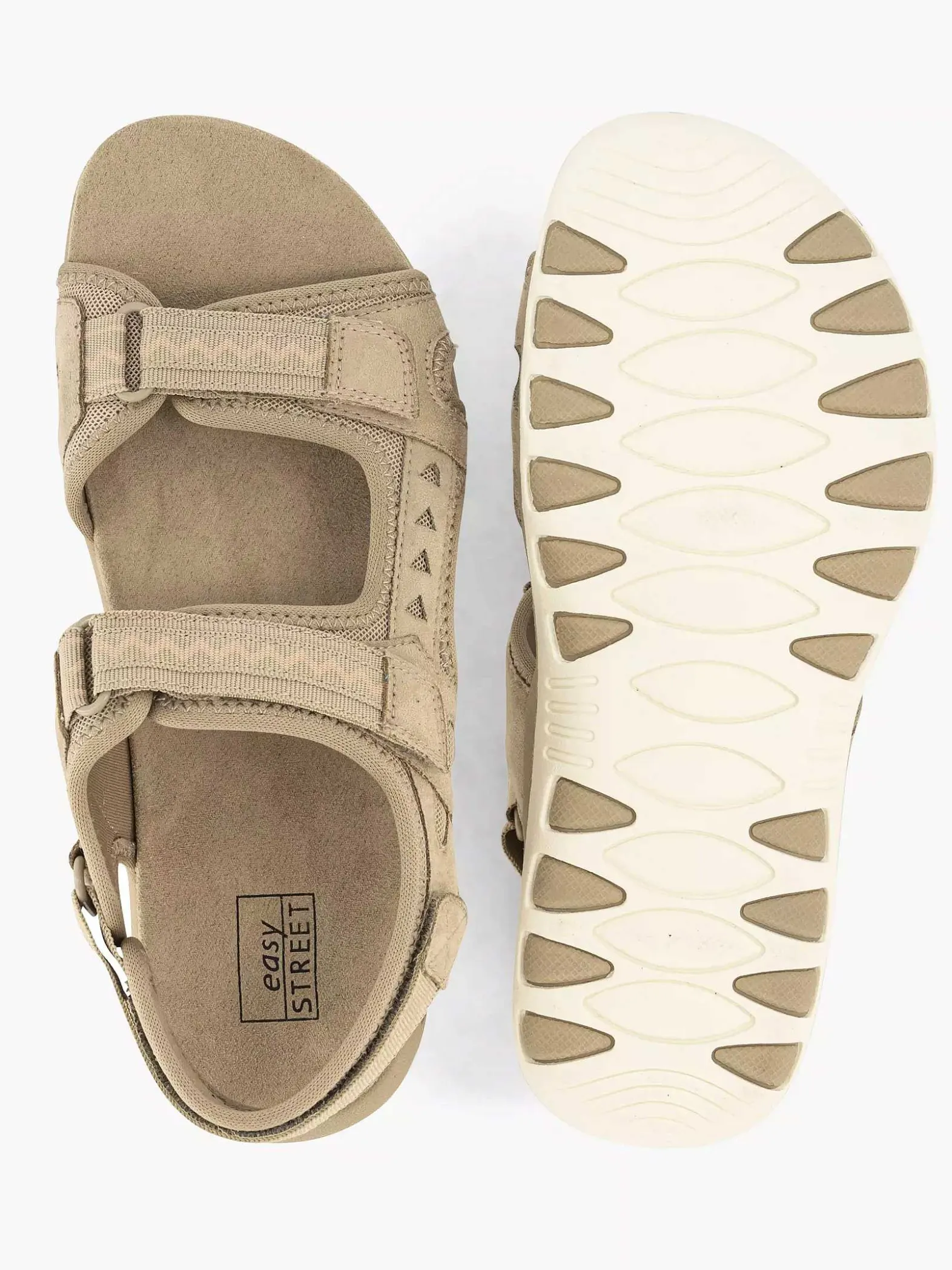 Easy Street Beige Comfort Sandaal-Dames Comfort Schoenen