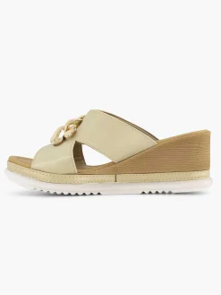 Easy Street Beige Comfort Slipper-Dames Comfort Schoenen