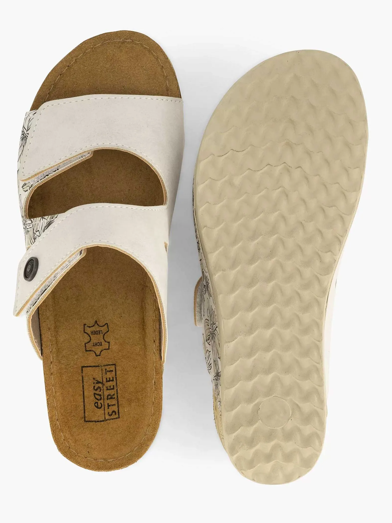 Easy Street Beige Comfort Slipper-Dames Comfort Schoenen