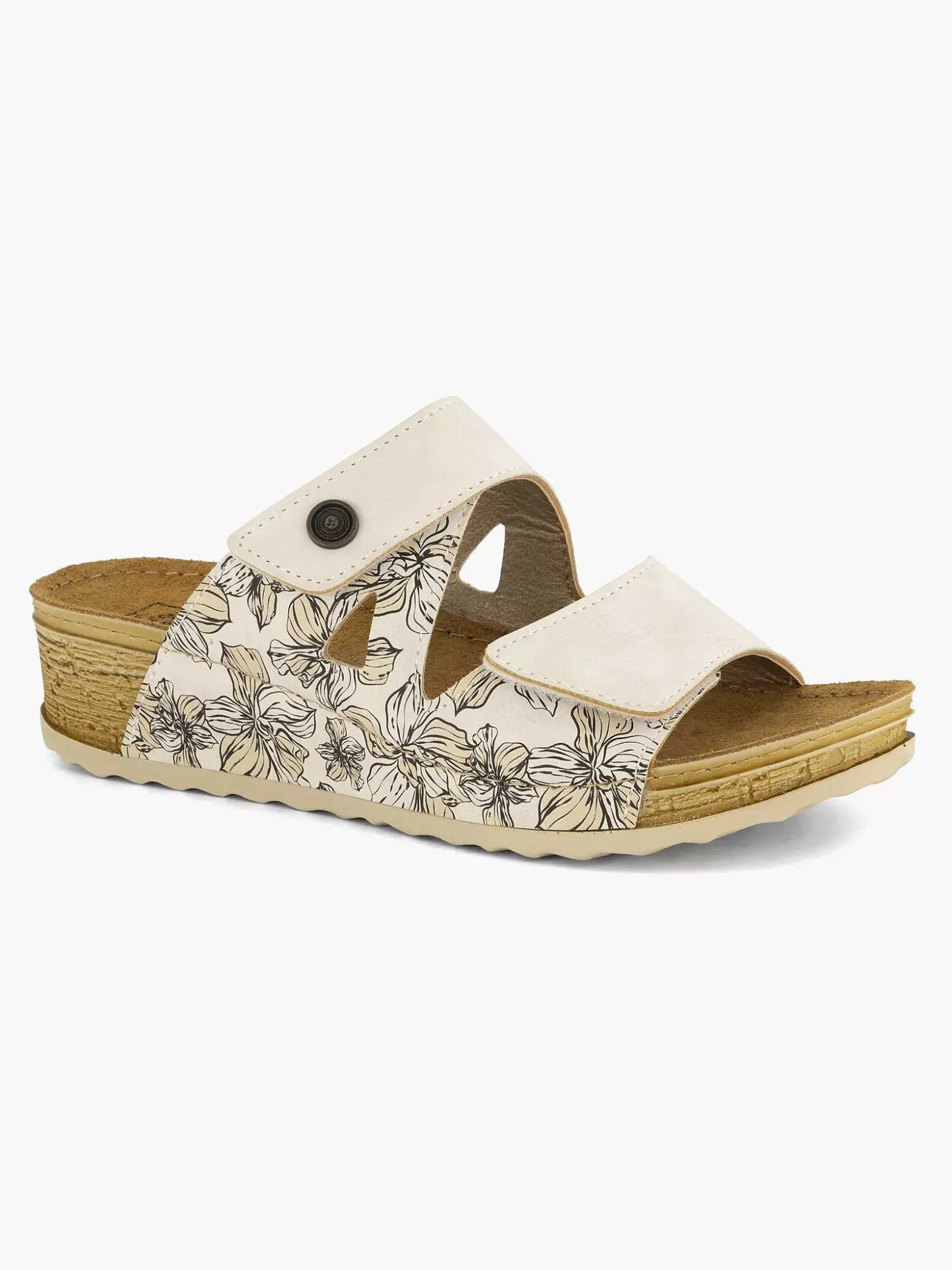 Easy Street Beige Comfort Slipper-Dames Comfort Schoenen
