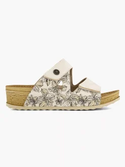 Easy Street Beige Comfort Slipper-Dames Comfort Schoenen