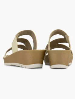 Easy Street Beige Comfort Slipper-Dames Comfort Schoenen