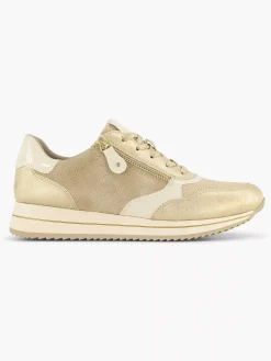 Easy Street Beige Comfort Sneaker-Dames Comfort Schoenen