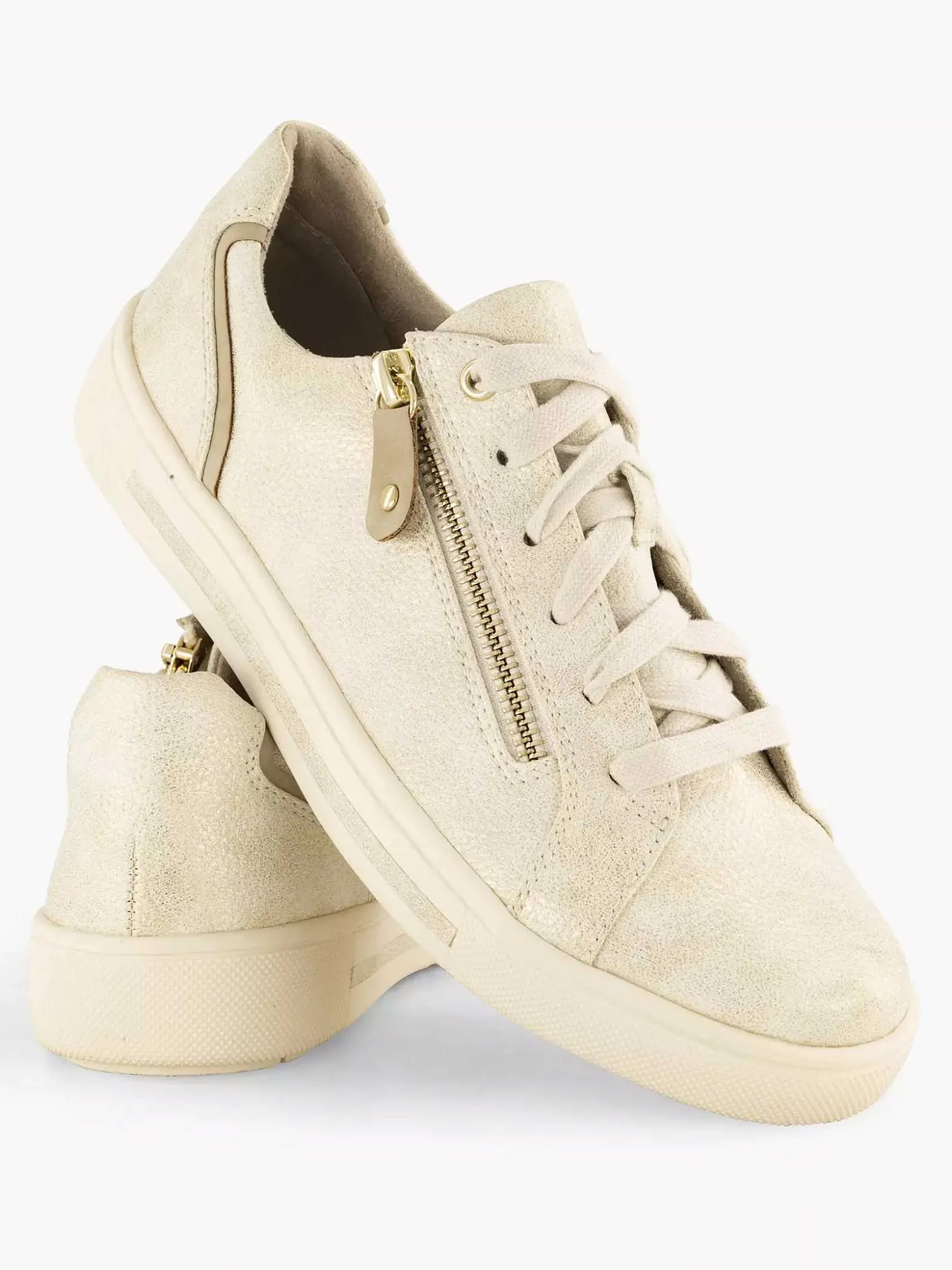 Easy Street Beige Comfort Sneaker-Dames Comfort Schoenen
