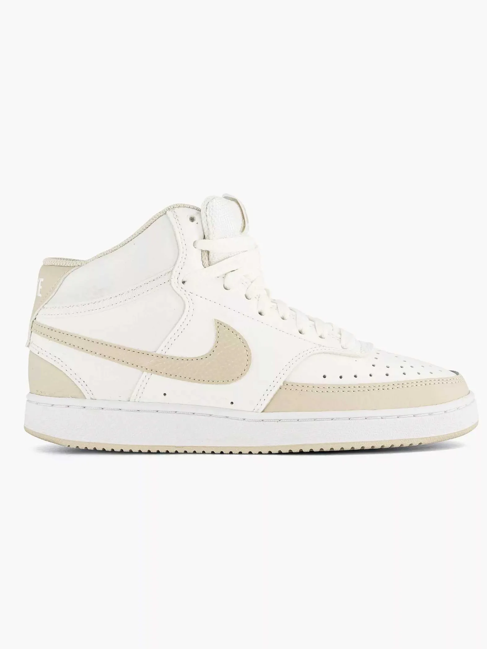 Nike Beige Court Vision Mid-Dames Sneakers