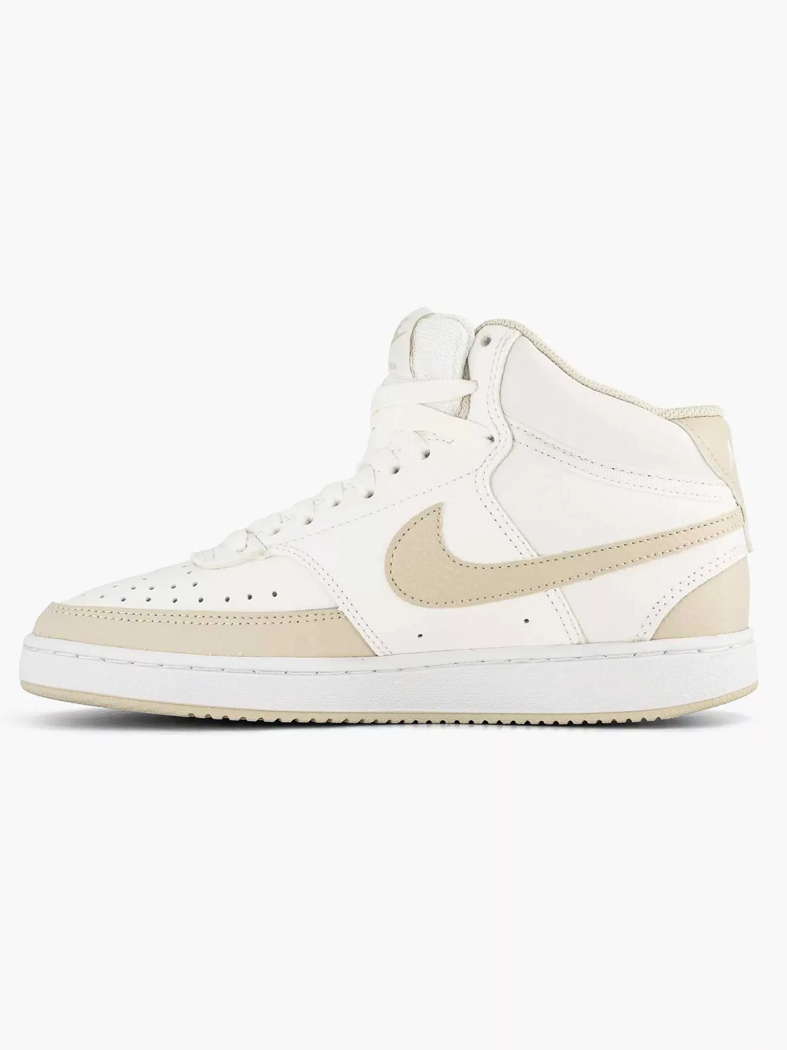 Nike Beige Court Vision Mid-Dames Sneakers