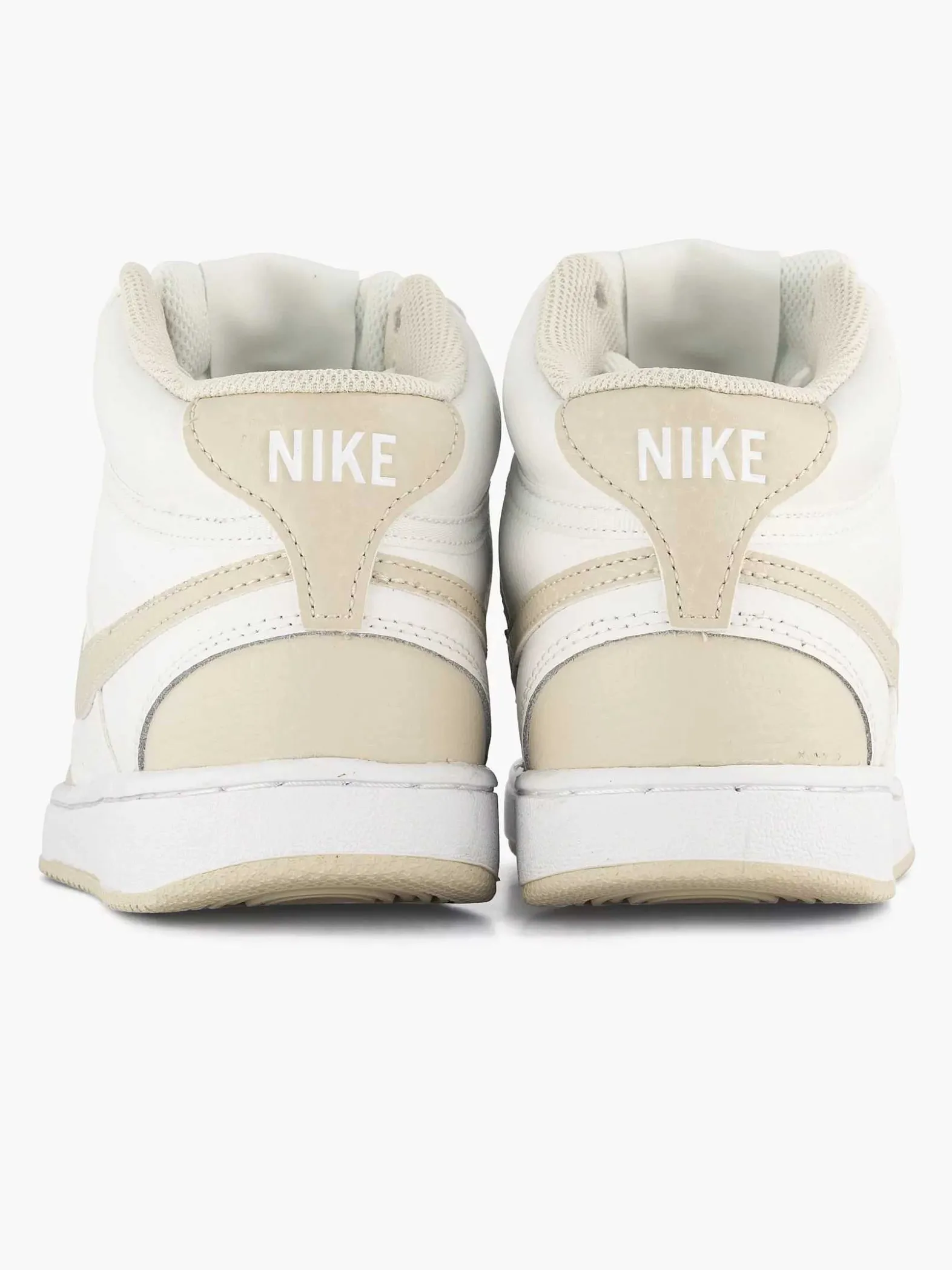 Nike Beige Court Vision Mid-Dames Sneakers