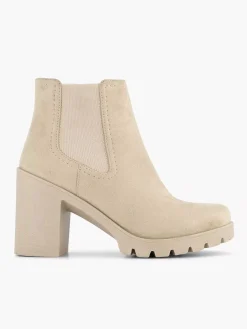 Graceland Beige Enkellaars Hak-Dames Enkellaarzen & Boots