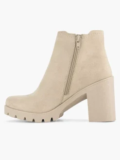 Graceland Beige Enkellaars Hak-Dames Enkellaarzen & Boots