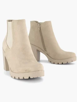 Graceland Beige Enkellaars Hak-Dames Enkellaarzen & Boots