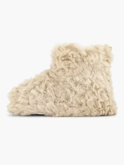 Cupcake Couture Beige Hoge Pantoffel Plush-Kinderen Jongensschoenen