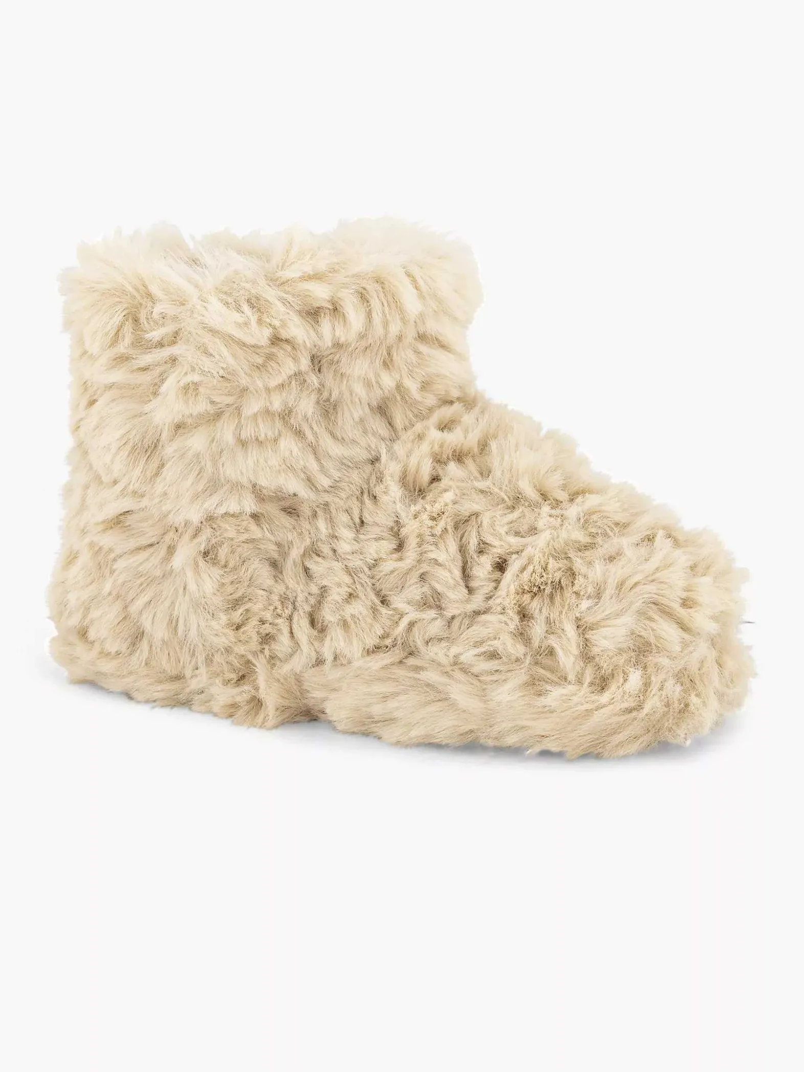 Cupcake Couture Beige Hoge Pantoffel Plush-Kinderen Jongensschoenen