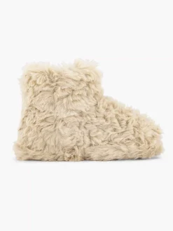 Cupcake Couture Beige Hoge Pantoffel Plush-Kinderen Jongensschoenen