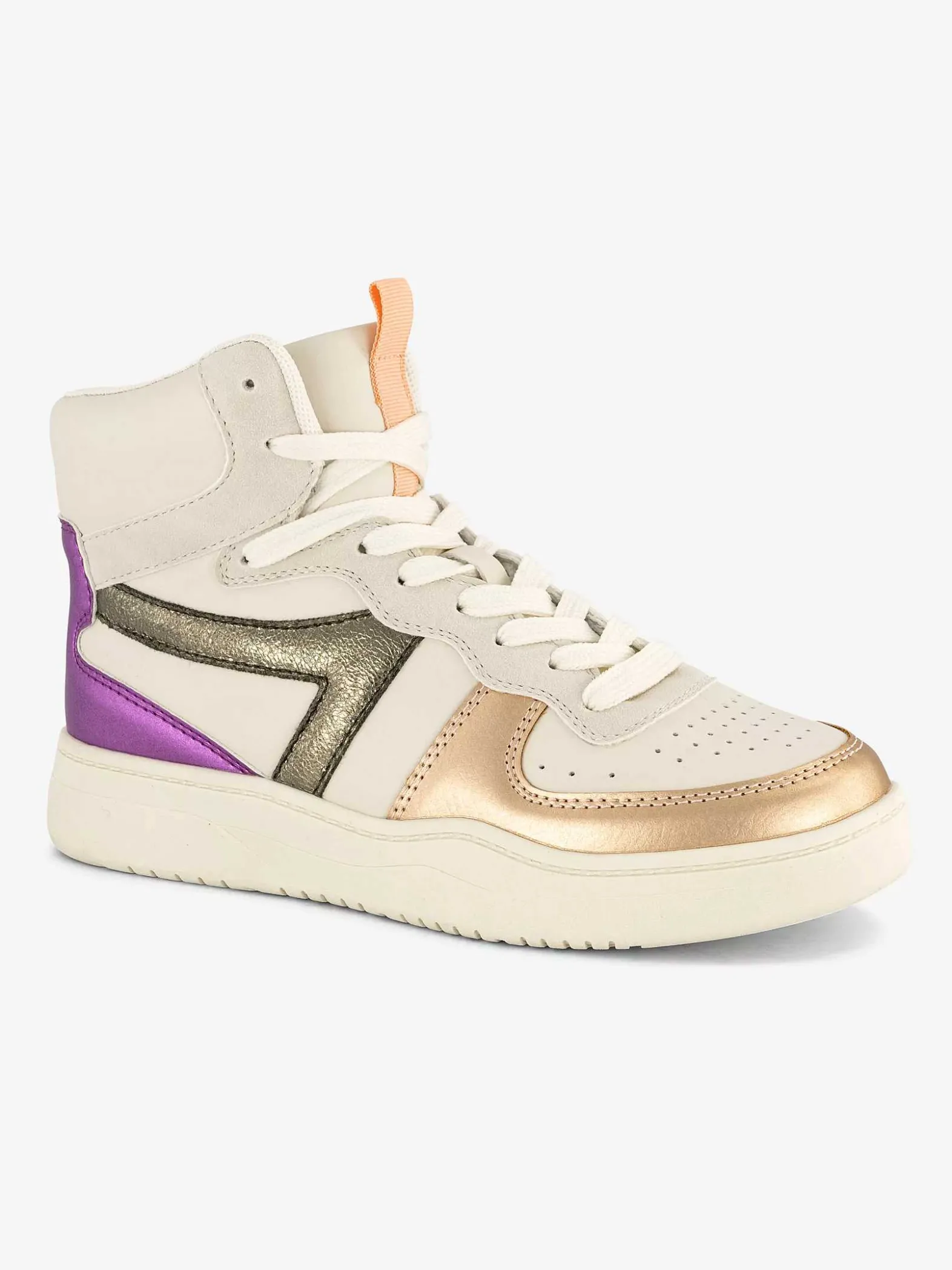Oxmox Beige Hoge Sneaker-Dames Sneakers
