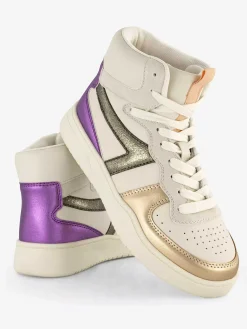 Oxmox Beige Hoge Sneaker-Dames Sneakers