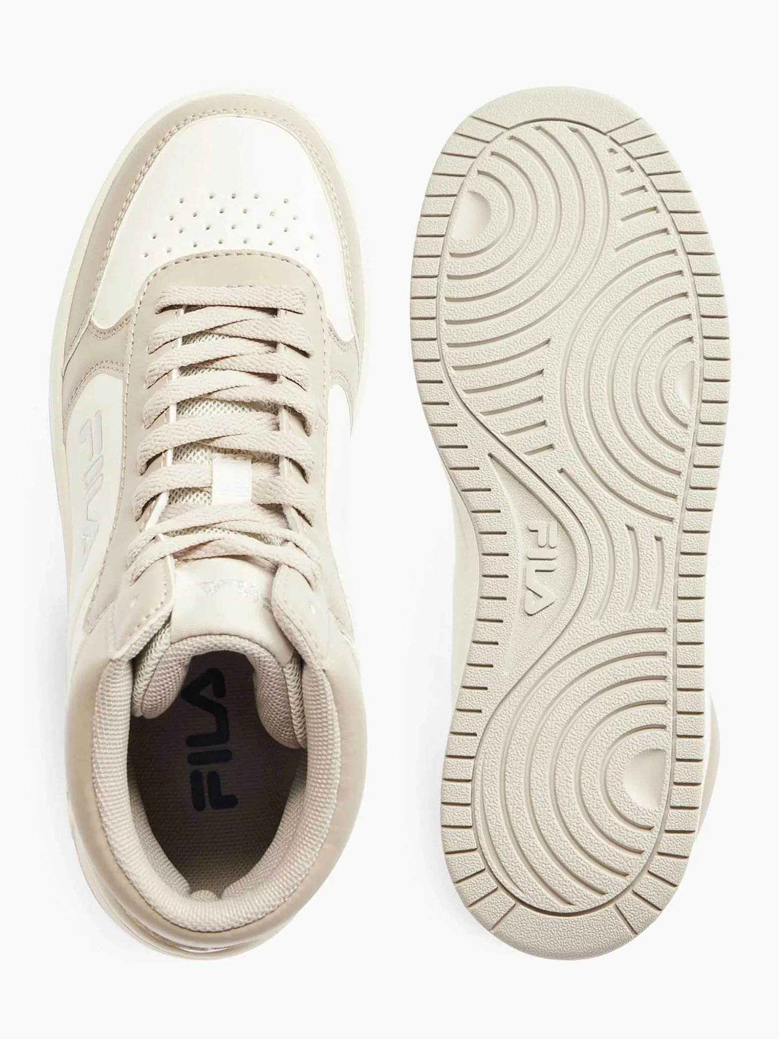 FILA Beige Hoge Sneaker-Dames Sneakers