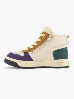 Oxmox Beige Hoge Sneaker-Kinderen Jongensschoenen