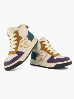 Oxmox Beige Hoge Sneaker-Kinderen Jongensschoenen