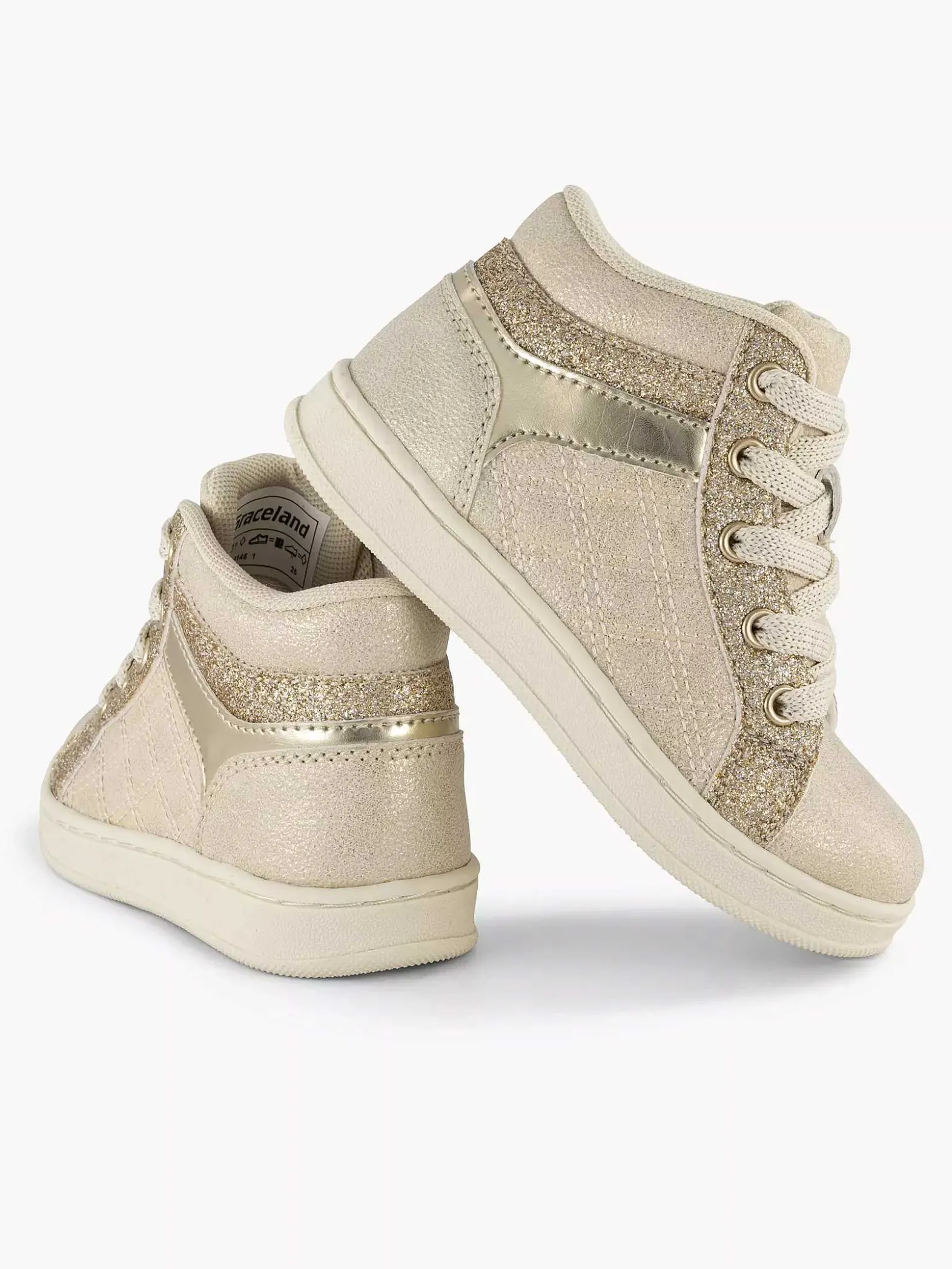 Graceland Beige Hoge Sneaker-Kinderen Jongensschoenen