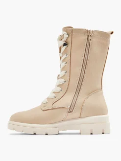 Esprit Beige Hoge Veterboot-Kinderen Jongensschoenen