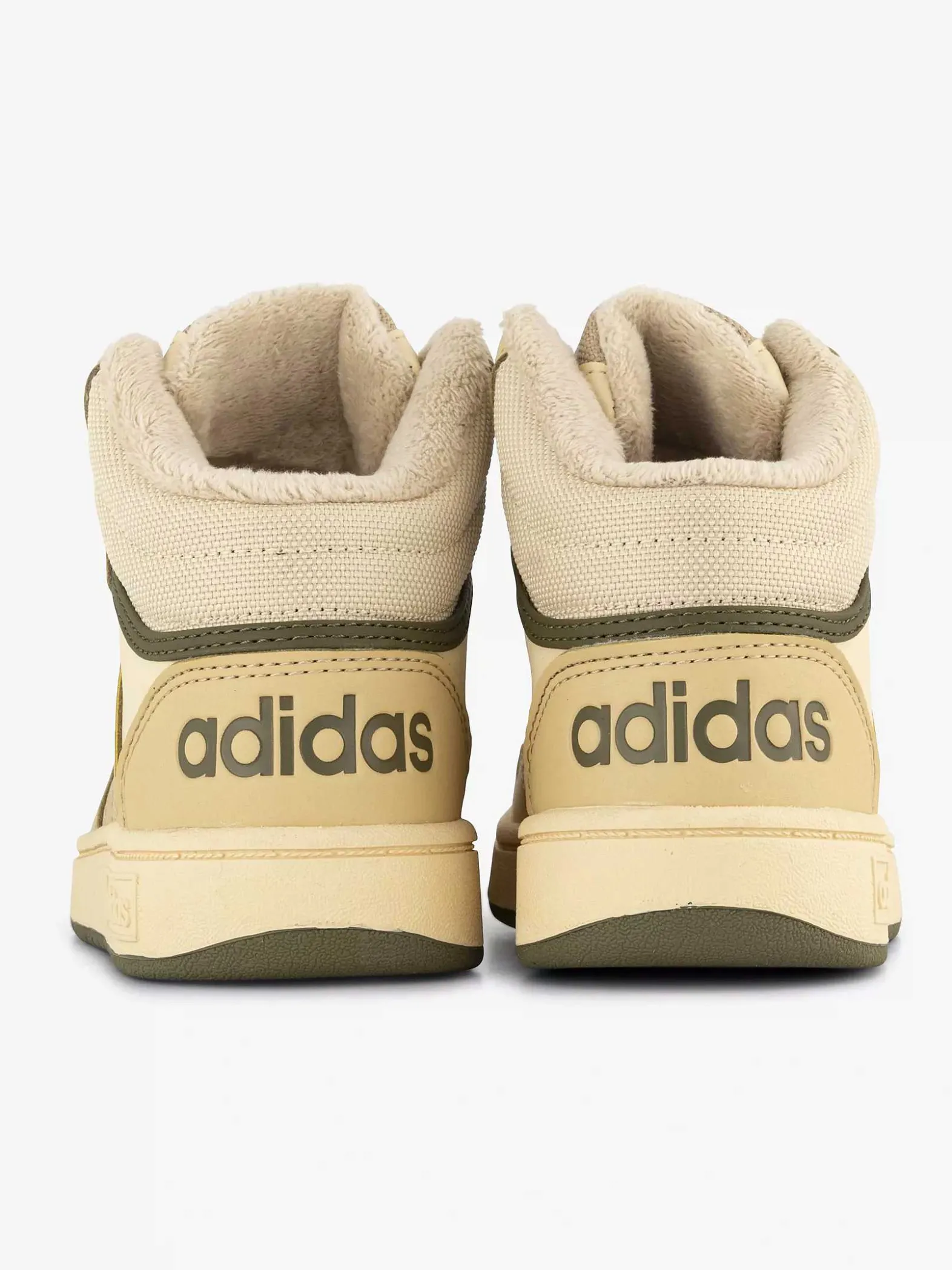 adidas Beige Hoops Mid 3.0 K-Kinderen Jongensschoenen