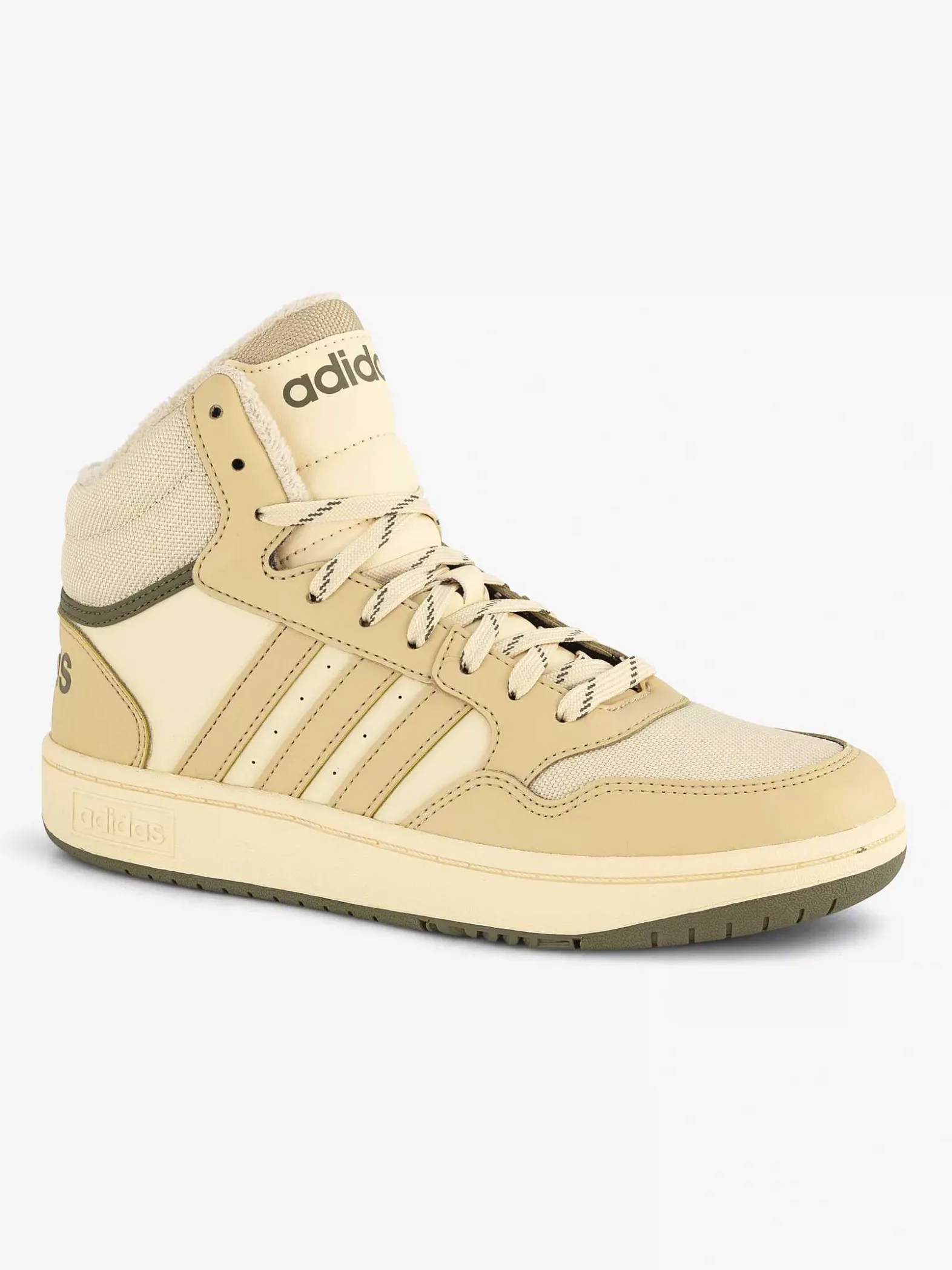 adidas Beige Hoops Mid 3.0 K-Kinderen Jongensschoenen