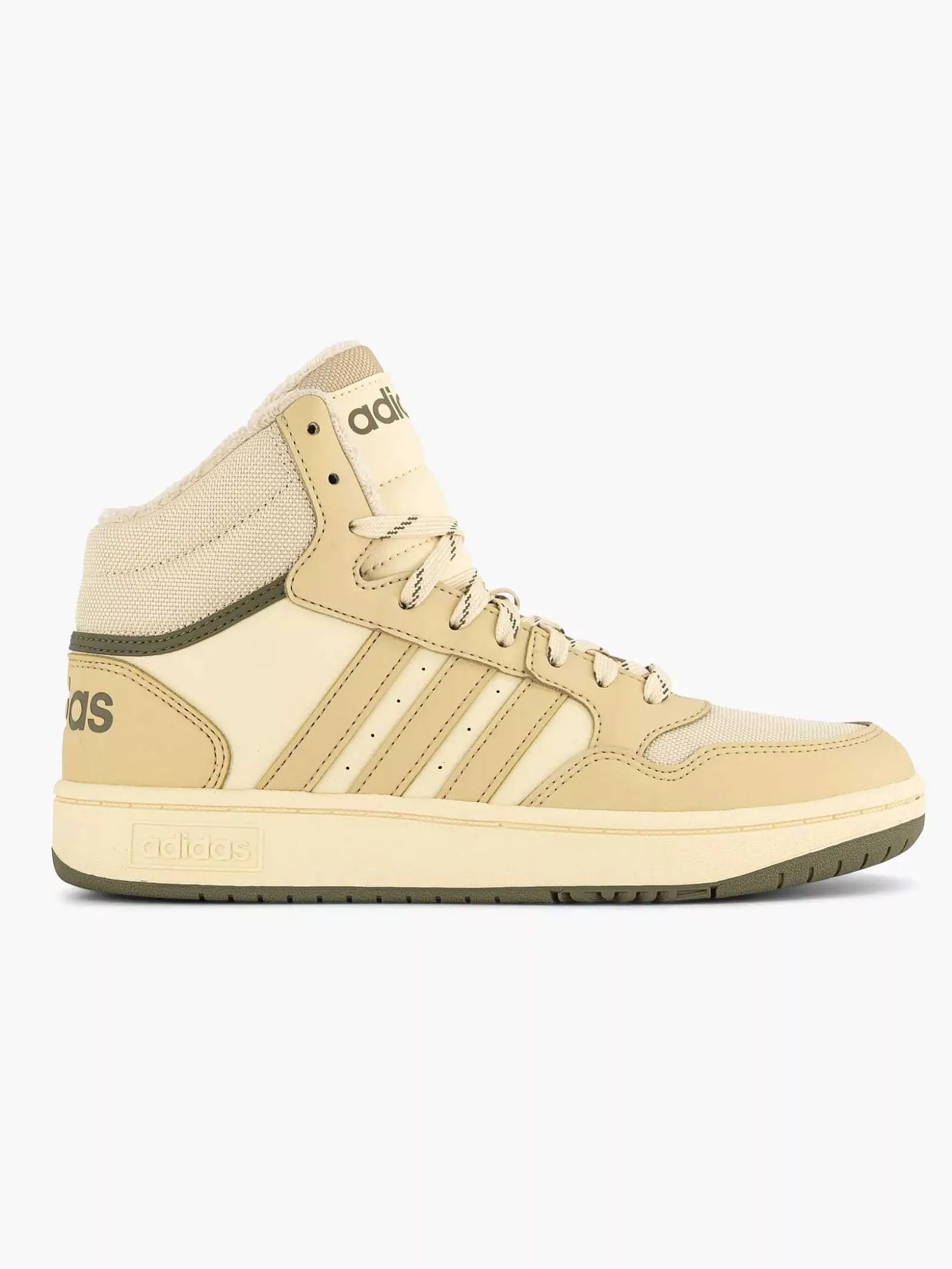 adidas Beige Hoops Mid 3.0 K-Kinderen Jongensschoenen