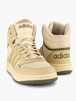 adidas Beige Hoops Mid 3.0 K-Kinderen Jongensschoenen