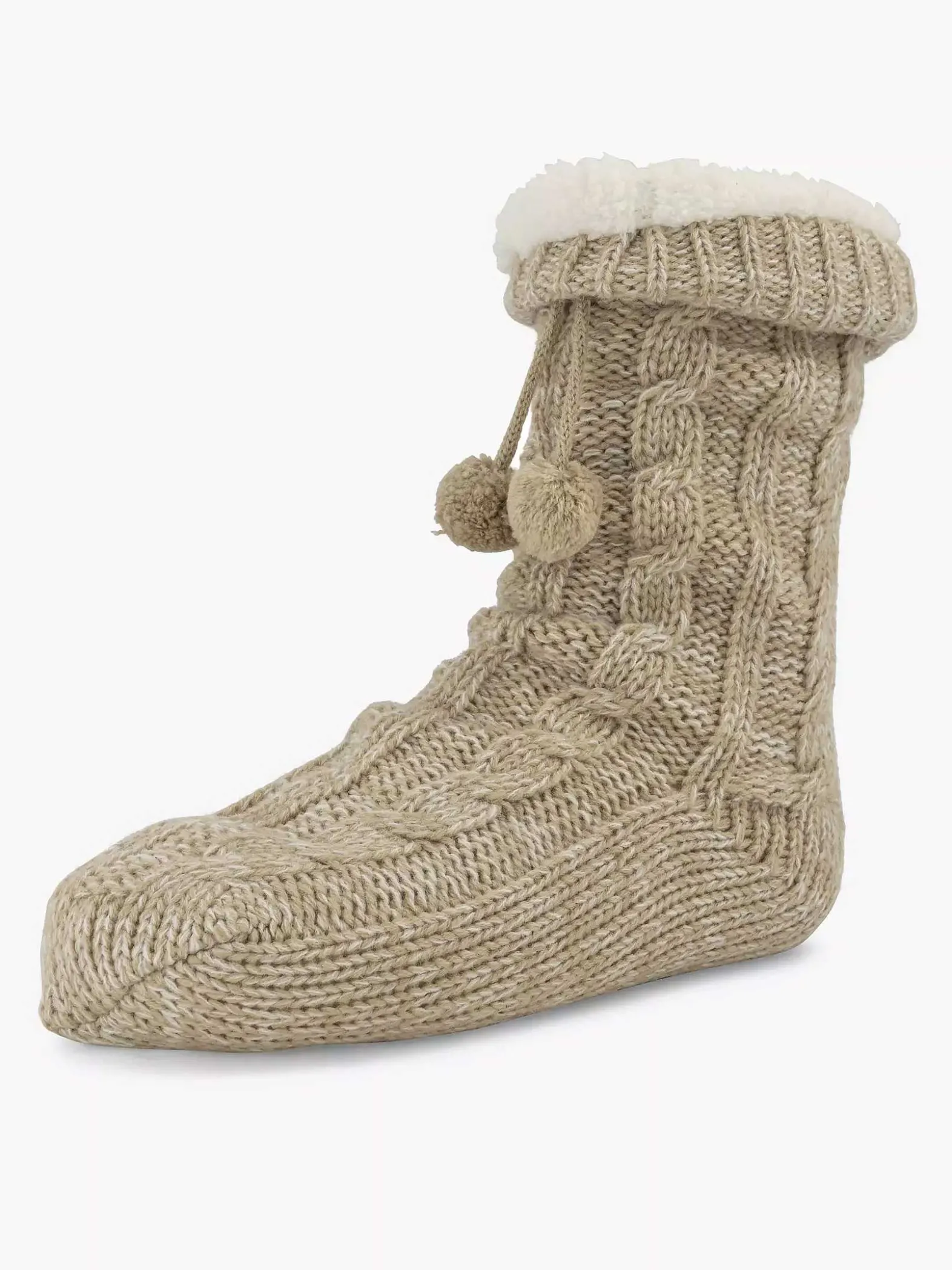 vanHaren Beige Huissok 36-41-Dames Sokken