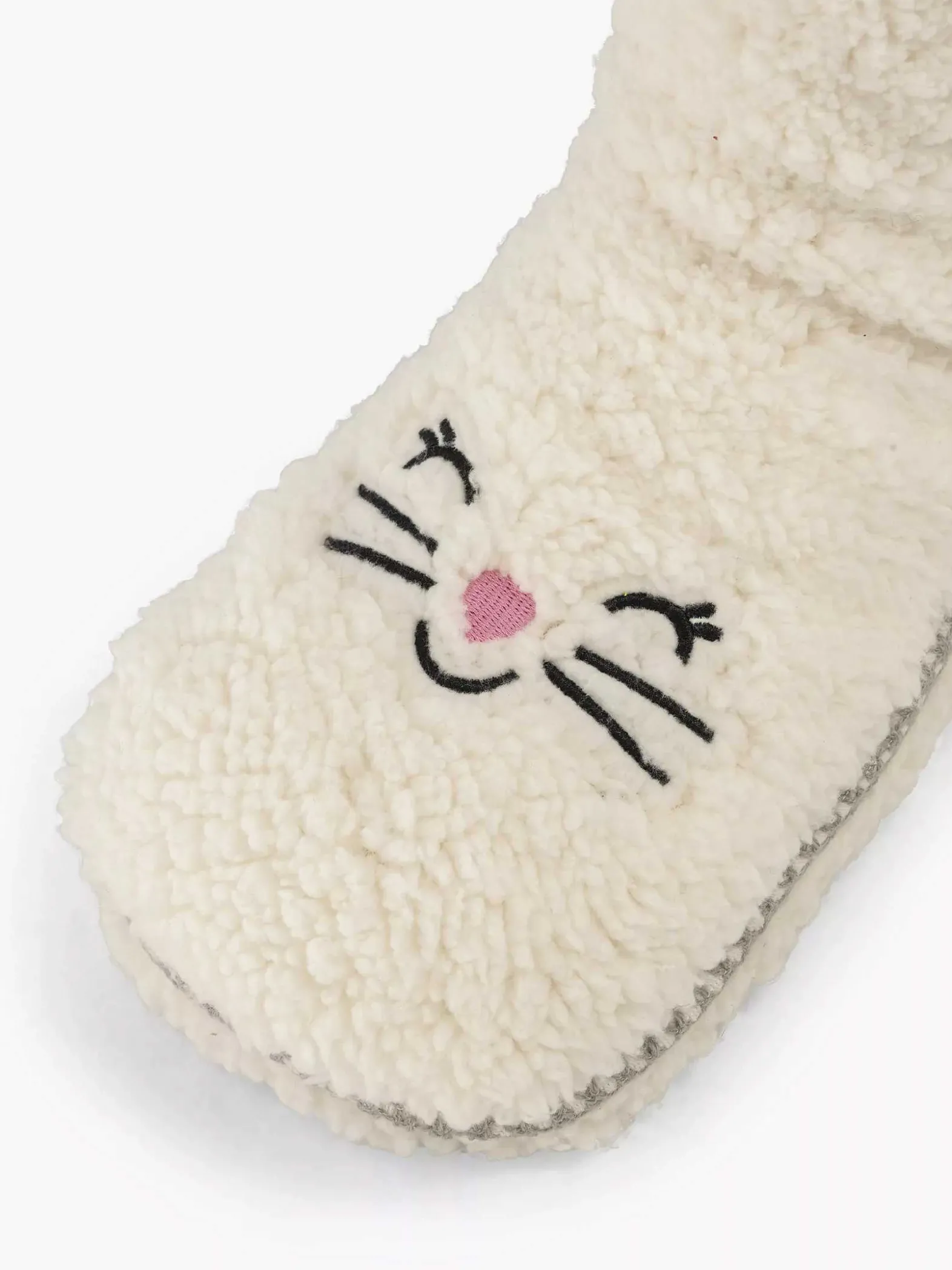 vanHaren Beige Huissok Teddy-Dames Sokken