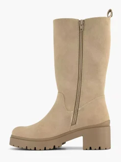 Oxmox Beige Lange Laars-Kinderen Jongensschoenen